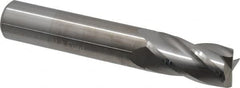M.A. Ford - 1/2", 1" LOC, 1/2" Shank Diam, 3" OAL, 4 Flute, Solid Carbide Square End Mill - Single End, Uncoated, Spiral Flute, 30° Helix, Centercutting, Right Hand Cut, Right Hand Flute, Series 111 - Americas Industrial Supply