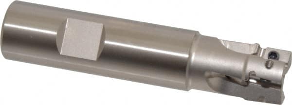 Tungaloy - 3/4" Cut Diam, 0.429" Max Depth of Cut, 3/4" Shank Diam, 3.54" OAL, Indexable Square Shoulder End Mill - ASMT 11T3.. Inserts, Weldon Shank, 90° Lead Angle - Americas Industrial Supply
