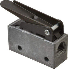 Mead - 0.11 CV Rate, 3 Way Pilot Air Valve - Straight Leaf Actuator - Americas Industrial Supply