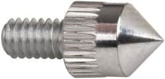Mitutoyo - #4-48, 5mm Ball Diam, Carbide 90 ° Conical Contact Point - 1/4" Contact Point Length, Use with AGD 1,2,3,4 - Americas Industrial Supply