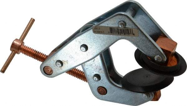 Kant Twist - 800 Lb, 1-3/4" Max Opening, 1-1/8" Open Throat Depth, 1-1/4" Closed Throat Depth, Cantilever Clamp - High Tensile Steel Jaw, T-Handle, 3-1/2" OAL, 3-1/4" Max Width - Americas Industrial Supply