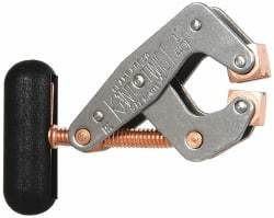 Made in USA - 350 Lb, 1" Max Opening, 3/8" Open Throat Depth, Cantilever Clamp - High Tensile Steel Jaw, T-Handle - Americas Industrial Supply