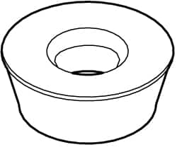 Kennametal - RDPX12T3M0 HN Grade KC510M Carbide Milling Insert - TiAlN Finish, 5/32" Thick, 12mm Inscribed Circle - Americas Industrial Supply