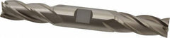 Interstate - 11/16", 1-5/8" LOC, 3/4" Shank Diam, 5-5/8" OAL, 4 Flute, High Speed Steel Square End Mill - Double End, Uncoated, Spiral Flute, 30° Helix, Right Hand Cut, Right Hand Flute - Americas Industrial Supply