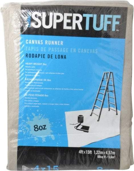 TRIMACO - Heavyweight 8 oz Canvas Drop Cloth - 15' x 4' - Americas Industrial Supply