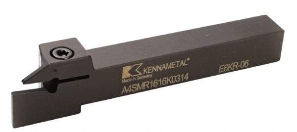 Kennametal - 0.6693" Max Depth of Cut, 3mm Min Groove Width, 150mm OAL, Right Hand Indexable Grooving Cutoff Toolholder - 63/64" Shank Height x 63/64" Shank Width, A4..03.. Insert Style, A4SM Toolholder Style, Series A4 - Americas Industrial Supply