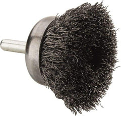 Anderson - 1-3/4" Brush Diam, Crimped, End Brush - 1/4" Diam Shank, 13,000 Max RPM - Americas Industrial Supply