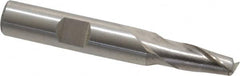 Interstate - 9/32", 9/16" LOC, 3/8" Shank Diam, 2-3/8" OAL, 2 Flute, High Speed Steel Square End Mill - Single End, Uncoated, Spiral Flute, 30° Helix, Centercutting, Right Hand Cut, Right Hand Flute - Americas Industrial Supply
