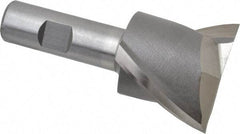 Interstate - 2", 1-5/8" LOC, 3/4" Shank Diam, 3-7/8" OAL, 2 Flute, High Speed Steel Square End Mill - Single End, Uncoated, Spiral Flute, 30° Helix, Centercutting, Right Hand Cut, Right Hand Flute - Americas Industrial Supply