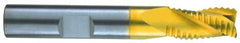 RobbJack - 5/8" Diam, Fine Pitch, 7/8" LOC, 3 Flute Solid Carbide Roughing Square End Mill - TiCN Finish, 3-1/2" OAL, 5/8" Shank Diam, Single End, Centercutting, 30° Helix - Americas Industrial Supply