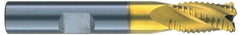 RobbJack - 5/8" Diam, Fine Pitch, 7/8" LOC, 4 Flute Solid Carbide Roughing Square End Mill - TiCN Finish, 3-1/2" OAL, 5/8" Shank Diam, Single End, Centercutting, 30° Helix - Americas Industrial Supply