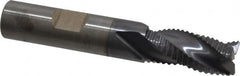 RobbJack - 1/2" Diam, Fine Pitch, 1" LOC, 3 Flute Solid Carbide Roughing Square End Mill - AlTiN Finish, 3" OAL, 1/2" Shank Diam, Single End, Centercutting, 30° Helix - Americas Industrial Supply