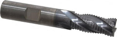 RobbJack - 1/2" Diam, Fine Pitch, 1" LOC, 4 Flute Solid Carbide Roughing Square End Mill - AlTiN Finish, 3" OAL, 1/2" Shank Diam, Single End, Centercutting, 30° Helix - Americas Industrial Supply