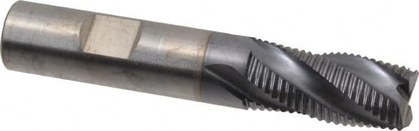 RobbJack - 5/8" Diam, Fine Pitch, 1-1/4" LOC, 4 Flute Solid Carbide Roughing Square End Mill - AlTiN Finish, 3-1/2" OAL, 5/8" Shank Diam, Single End, Centercutting, 30° Helix - Americas Industrial Supply