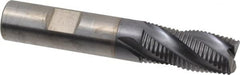 RobbJack - 5/8" Diam, Fine Pitch, 1-1/4" LOC, 4 Flute Solid Carbide Roughing Square End Mill - AlTiN Finish, 3-1/2" OAL, 5/8" Shank Diam, Single End, Centercutting, 30° Helix - Americas Industrial Supply