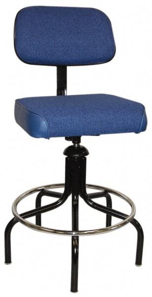 Bevco - Adjustable Chair - Cloth, Vinyl Seat, Royal Blue - Americas Industrial Supply