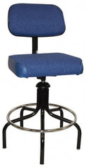 Bevco - Adjustable Chair - Cloth, Vinyl Seat, Royal Blue - Americas Industrial Supply