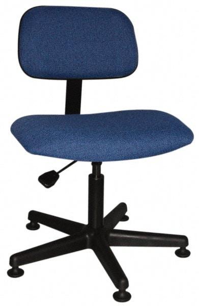 Bevco - Ergonomic Pneumatic Chair - Cloth Seat, Royal Blue - Americas Industrial Supply