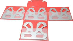 SPI - 8 Piece, 9/16 to 1 Inch Radius, Stainless Steel Radius Gage Set - Satin Chrome Coated - Americas Industrial Supply