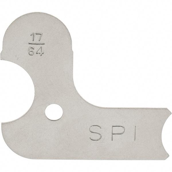 SPI - 17/64 Inch Radius Gage - Satin Chrome Finish, Steel - Americas Industrial Supply