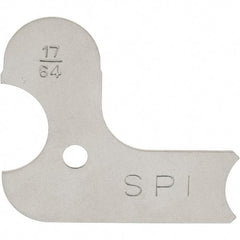 SPI - 17/64 Inch Radius Gage - Satin Chrome Finish, Steel - Americas Industrial Supply