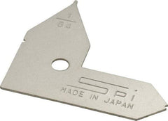SPI - 1/64 Inch Radius Gage - Satin Chrome Finish, Steel - Americas Industrial Supply