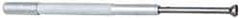 SPI - 0.2 to 0.3 Inch Measurement, 1.2 Inch Gage Depth, Small Hole Gage - 3 Inch Overall Length, Satin Chrome Finish, Half Ball - Americas Industrial Supply