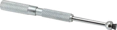 SPI - 0.3 to 0.4 Inch Measurement, 1-9/16 Inch Gage Depth, Small Hole Gage - 3 Inch Overall Length, Satin Chrome Finish, Full Ball - Americas Industrial Supply