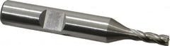Interstate - 5/32", 7/16" LOC, 3/8" Shank Diam, 2-3/8" OAL, 4 Flute, High Speed Steel Square End Mill - Single End, Uncoated, Spiral Flute, 30° Helix, Right Hand Cut, Right Hand Flute - Americas Industrial Supply