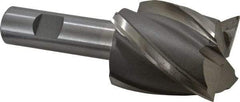 Interstate - 1-3/4", 2" LOC, 3/4" Shank Diam, 4-1/2" OAL, 4 Flute, High Speed Steel Square End Mill - Single End, Uncoated, Spiral Flute, 30° Helix, Right Hand Cut, Right Hand Flute - Americas Industrial Supply