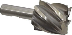 Interstate - 2", 2" LOC, 3/4" Shank Diam, 4-1/2" OAL, 6 Flute, High Speed Steel Square End Mill - Single End, Uncoated, Spiral Flute, 30° Helix, Right Hand Cut, Right Hand Flute - Americas Industrial Supply