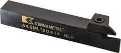 Kennametal - External Thread, 0.55" Max Depth of Cut, 4mm Min Groove Width, 5" OAL, Left Hand Indexable Grooving Cutoff Toolholder - 3/4" Shank Height x 3/4" Shank Width, A4..04.. Insert Style, A4SM Toolholder Style, Series A4 - Americas Industrial Supply