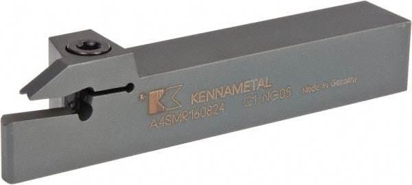 Kennametal - External Thread, 0.94" Max Depth of Cut, 8mm Min Groove Width, 6" OAL, Right Hand Indexable Grooving Cutoff Toolholder - 1" Shank Height x 1" Shank Width, A4..08.. Insert Style, A4SM Toolholder Style, Series A4 - Americas Industrial Supply