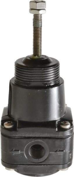 Norgren - 1/4 NPT Port, 17 CFM, Aluminum Instrumentation Regulator - 0.6 to 30 psi Range, 290 Max psi Supply Pressure, 1/4" Gauge Port Thread, 2.48" Wide x 5.71" High - Americas Industrial Supply