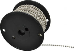 Made in USA - Number 10 Trade Size Brass Ball Chain - 0.178 Inch Ball Diameter, 45 Lbs. Tensile Strength, 100 Ft. Long , 48.5 Balls per Foot - Americas Industrial Supply