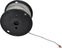 Made in USA - Number 10 Trade Size Stainless Steel Ball Chain - 0.178 Inch Ball Diameter, 80 Lbs. Tensile Strength, 100 Ft. Long , 48.5 Balls per Foot - Americas Industrial Supply