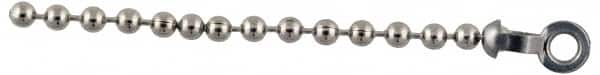 Made in USA - 13/32 Inch Long Stainless Steel End Coupling - For Trade Size Number 6 Ball Chains - Americas Industrial Supply