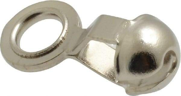 Made in USA - 11/16 Inch Long Nickel Plated Brass End Coupling - For Trade Size Number 13 Ball Chains - Americas Industrial Supply