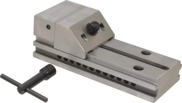 Starrett - 3" Jaw Width, 4" Jaw Opening Capacity, 1-1/4" Jaw Height, Toolmaker's Vise - Flat Jaw, 0.005mm Parallelism, 0.0051mm Squareness, 7-1/2" OAL x 2-1/2" OAH - Americas Industrial Supply