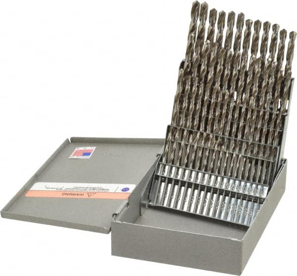 Triumph Twist Drill - 118° Point, Bright Finish, High Speed Steel Jobber Length Drill Bit Set - Americas Industrial Supply