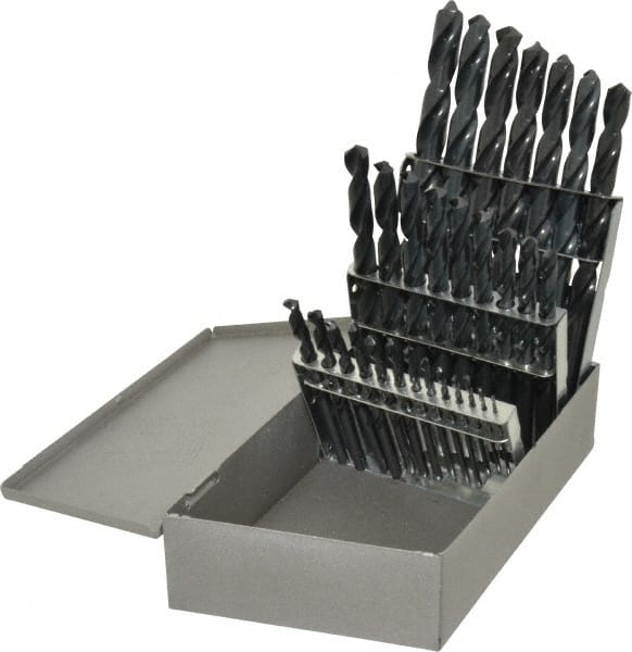 Triumph Twist Drill - 1/16 to 1/2", 118° Point, Oxide Finish, High Speed Steel Jobber Length Drill Bit Set - Americas Industrial Supply