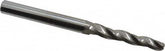 Accupro - 1° Taper Angle per Side, 3/16" Small End Diam, 1-1/4" LOC, Solid Carbide 3 Flute Tapered Ball End Mill - 3" OAL, 1/4" Shank Diam - Americas Industrial Supply