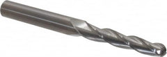 Accupro - 1° Taper Angle per Side, 3/8" Small End Diam, 2-1/4" LOC, Solid Carbide 3 Flute Tapered Ball End Mill - 5" OAL, 1/2" Shank Diam - Americas Industrial Supply
