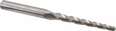 Accupro - 1.5° Taper Angle per Side, 1/8" Small End Diam, 1-1/2" LOC, Solid Carbide 3 Flute Tapered Ball End Mill - 3" OAL, 1/4" Shank Diam - Americas Industrial Supply