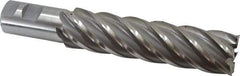 Interstate - 1-1/2", 6" LOC, 1-1/4" Shank Diam, 8-1/2" OAL, 6 Flute, High Speed Steel Square End Mill - Single End, Uncoated, Spiral Flute, 30° Helix, Right Hand Cut, Right Hand Flute - Americas Industrial Supply