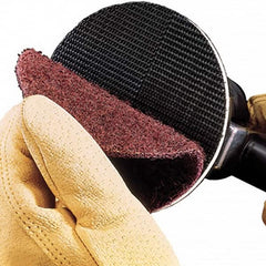 3M - 27" Diam, Aluminum Oxide Hook & Loop Disc - Very Fine Grade, Nonwoven, Series SC-DH - Americas Industrial Supply
