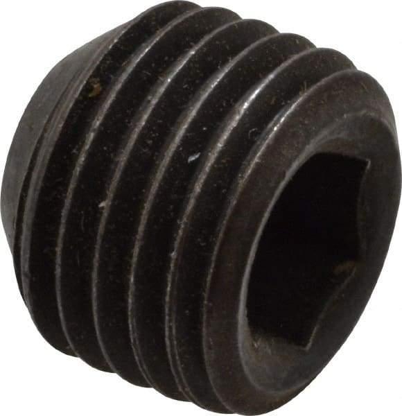 Value Collection - 3/8-24 UNF, 5/16" OAL, Cup Point Set Screw - Grade 8 Alloy Steel, 3/16" Key - Americas Industrial Supply