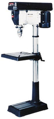 Jet - 16-1/2" Swing, Step Pulley Drill Press - 16 Speed, 3/4 hp, Single Phase - Americas Industrial Supply