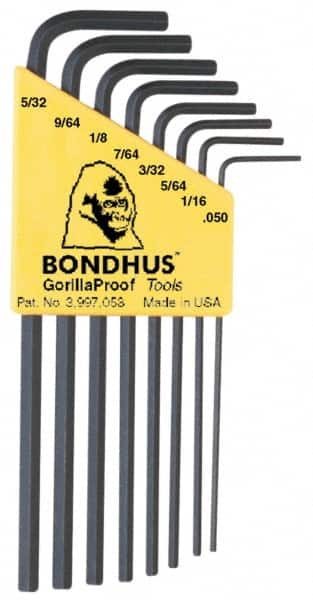 Bondhus - 8 Piece L-Key Hex Key Set - Americas Industrial Supply