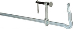 Bessey - 4-3/4" Deep Throat, 24" Max Capacity, Bend Sliding Arm Clamp - 1,100 Lb Clamping Pressure, 0.7" Spindle Diam - Americas Industrial Supply